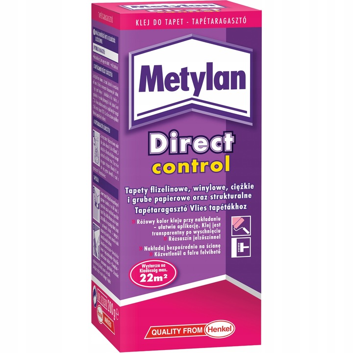 Klej Do Tapet Na Fizelinie Winylowych Grubych Metylan Direct Control 200 g