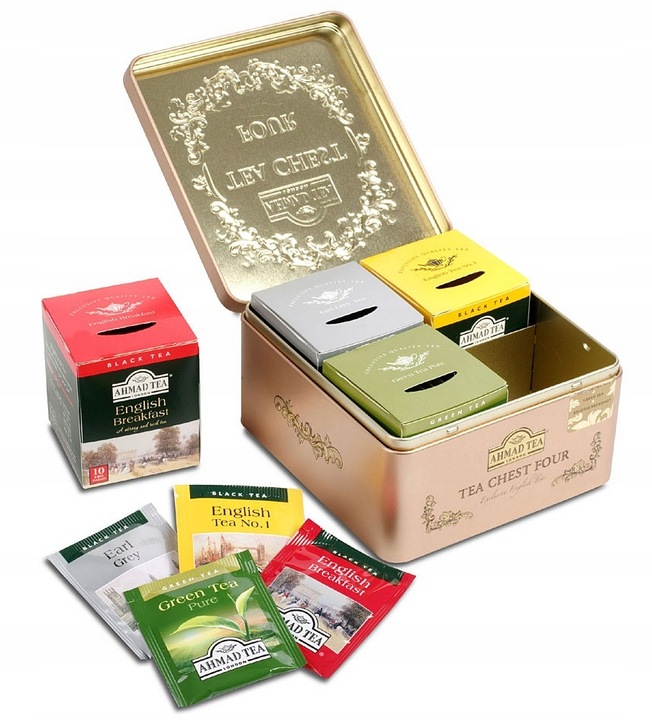 Zestaw Herbat w Puszce 40sz Elegancki Ahmad The Chest 40 kopert