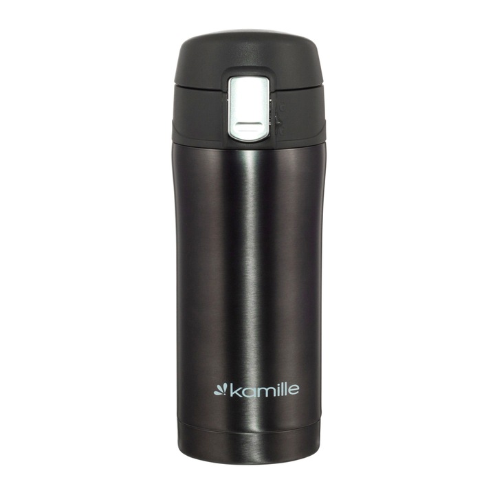 KUBEK TERMICZNY TERMOS STALOWY 100% SZCZELNY pojemny bidon KAMILLE 320 ml