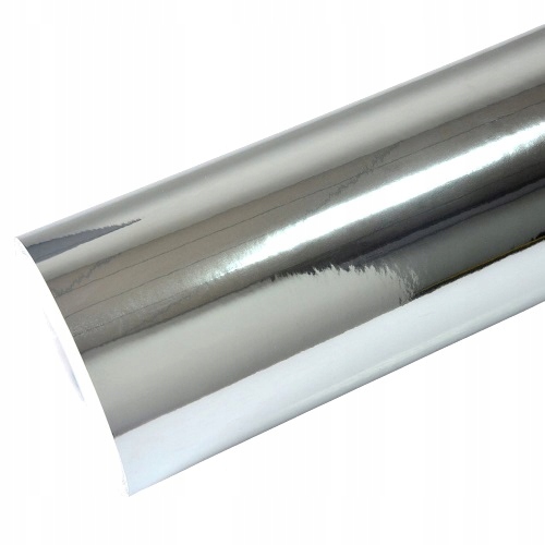 FOLIA OKLEINA LUSTRZANA CHROM SREBRNA 152cmx50cm