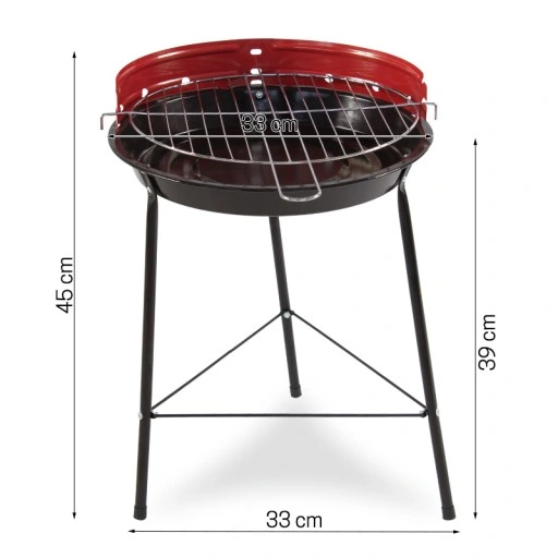 Grill okrągły, węglowy. Kompaktowy GW0103