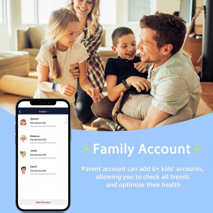 SMARTWATCH MINECRAFT SMARTBAND DLA DZIECI V102 KROKOMIERZ (3 kolory)