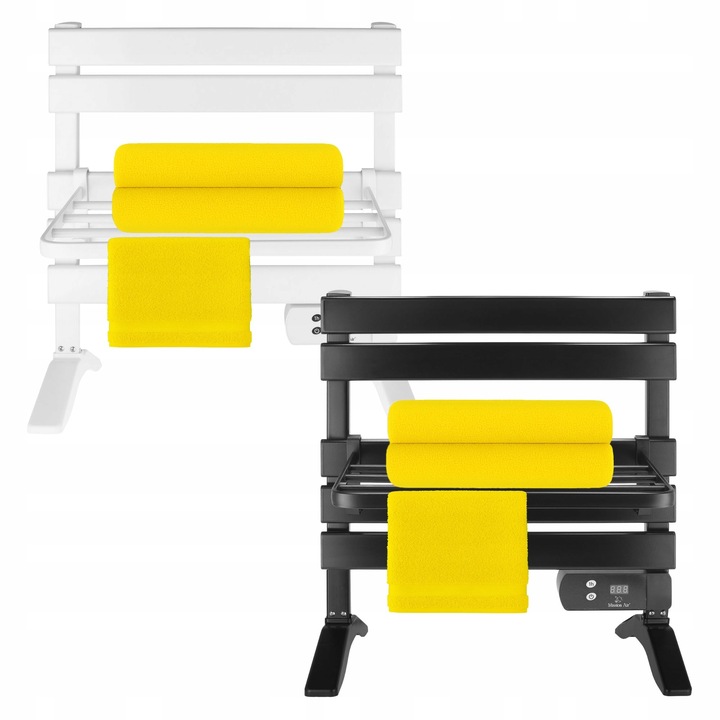 MAŁY GRZEJNIK ŁAZIENKOWY ELEKTRYCZNY drabinka suszarka timer BIAŁY 150W