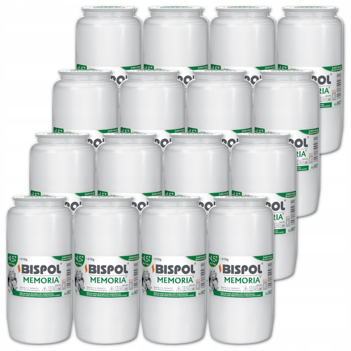 Wkłady do zniczy olejowe BISPOL WO7 4,5dnia 16szt