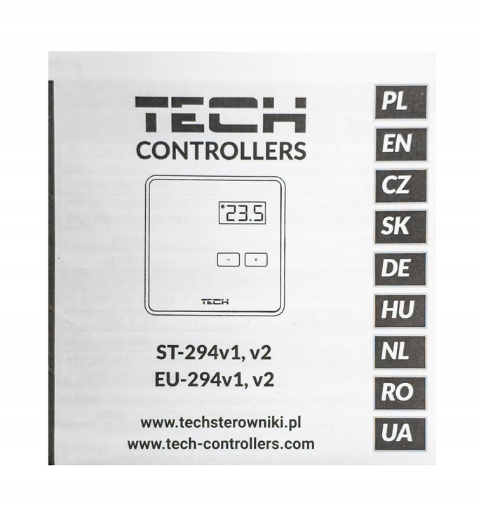 STEROWNIK REGULATOR TERMOSTAT POKOJOWY PRZEWODOWY TECH ST-294 v1 BIAŁY