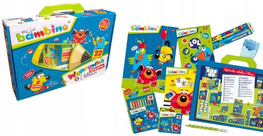 Wyprawka szkolna zestaw pierwszoklasisty Bambino 22 elementy - rok 2024 !