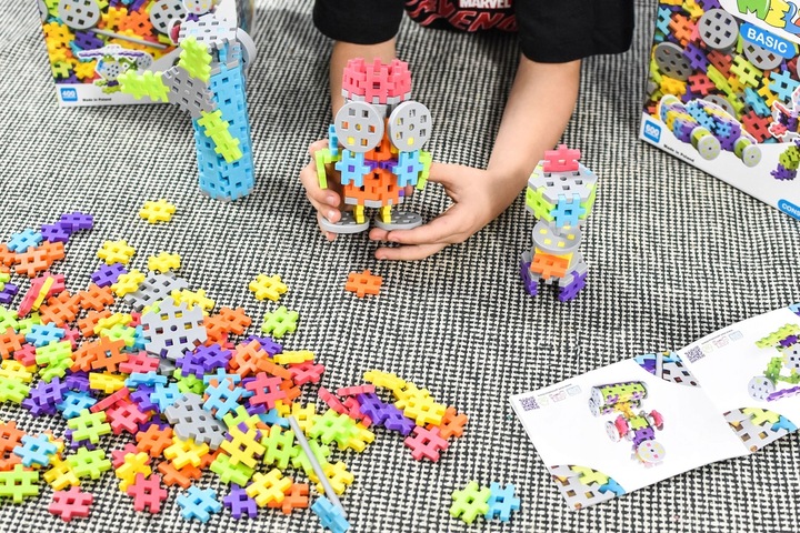 KLOCKI KONSTRUKCYJNE WAFLE MELI Basic Constructor 400 EL MINI GOFRY PUZZLE