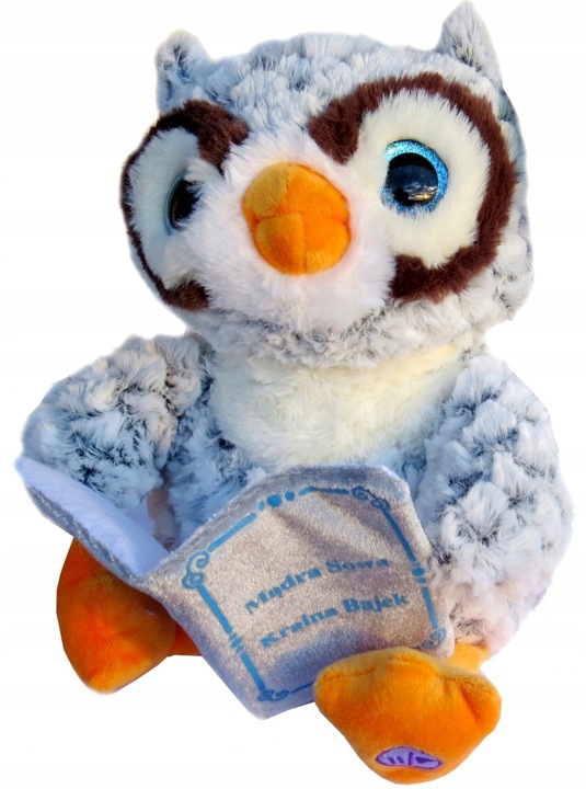 PLUSZOWA SOWA MASKOTKA INTERAKTYWNA MÓWI OPOWIADAJĄCA 3 BAJKI POLSKIE