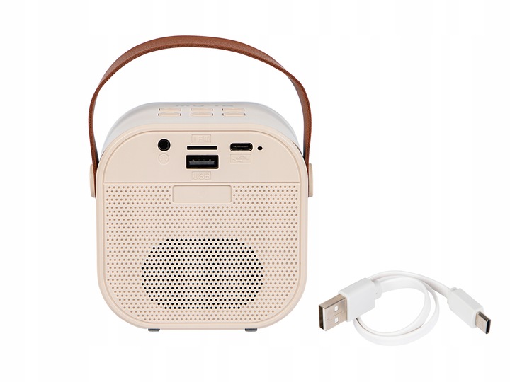 GŁOŚNIK BLUETOOTH PRZENOŚNY KARAOKE RGB 2 MIKROFONY USB SD MINI JACK