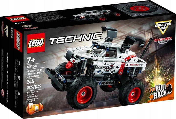 KLOCKI LEGO TECHNIC 42150 MONSTER JAM MUTT DALMATIAN 2W1 AUTA SPORT + TORBA