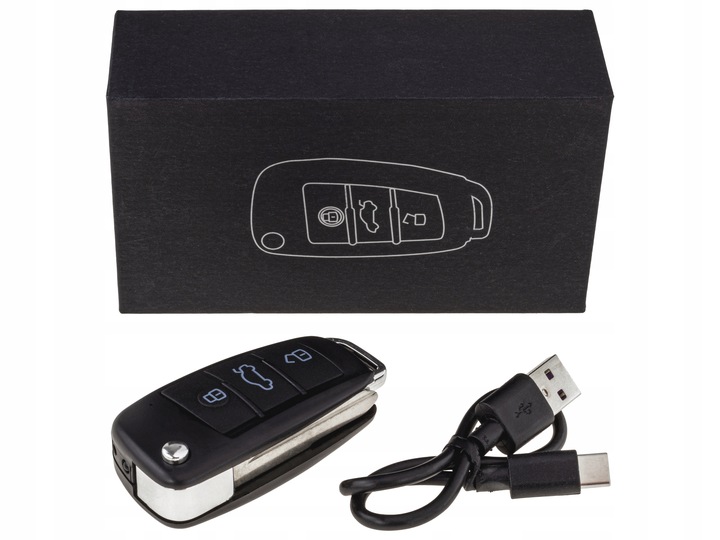 Mini Kamera ukryta Kluczyk Samochodowy KAMERA SZPIEGOWSKA FULLHD Tryb nocny