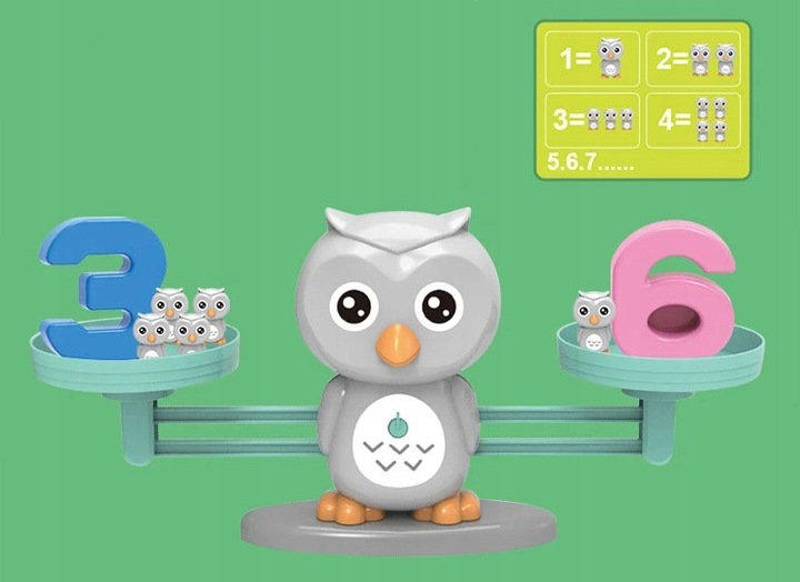 Gra Edukacyjna Waga Szalkowa Sowa Nauka Liczenia