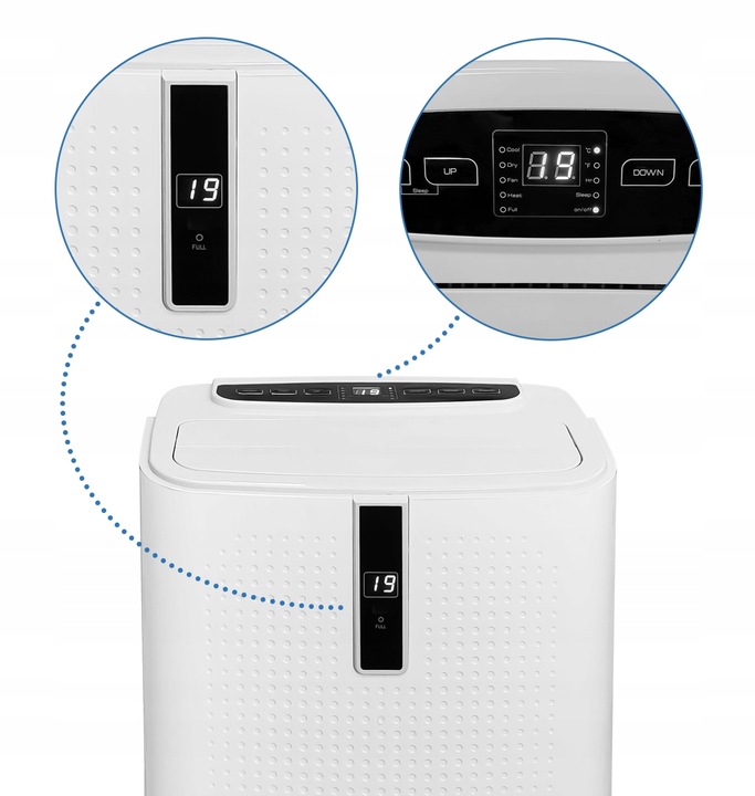 Klimatyzator przenośny ENVA 3,5 kW 4w1 WiFi osuszacz 56l/24h pompa ciepła