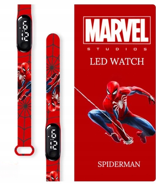 Zegarek cyfrowy LED Spider-Man Czerwony