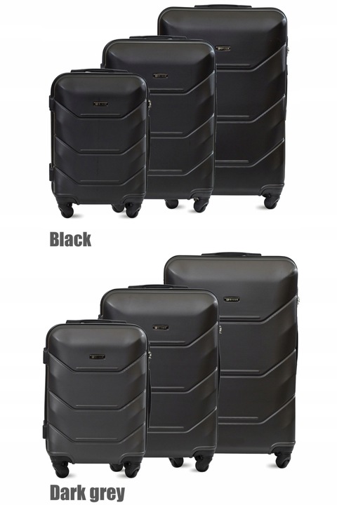 ZESTAW KOMPLET WALIZEK ABS 3IN1 MOCNA TWARDA BLOOM 15 KOLORÓW