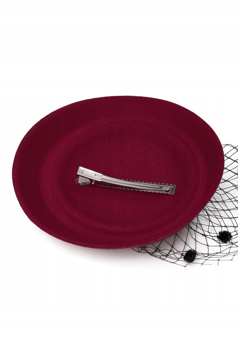 Damski filcowy kapelusz toczek fascynator retro