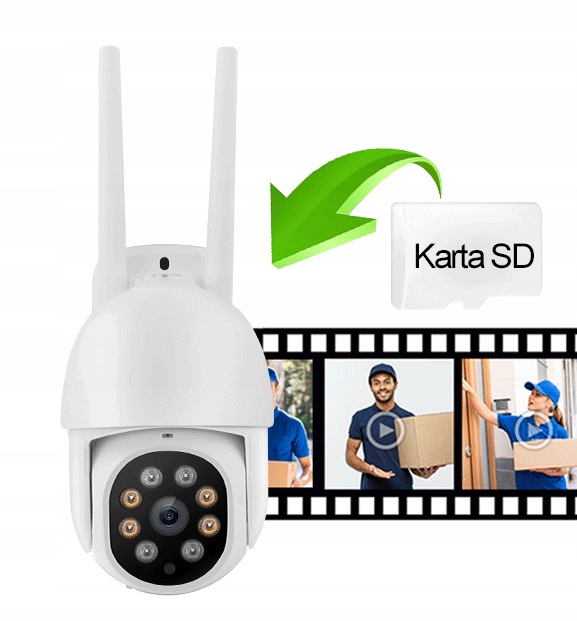 Kamera Zewnętrzna Obrotowa IP WiFi 8MPx 8MP 4K ULTRA HD 4x ZOOM