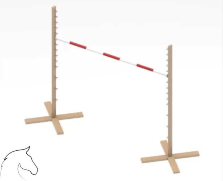 Przeszkoda hobby horse 140 cm z poprzeczką 100 cm prezent dla dziecka