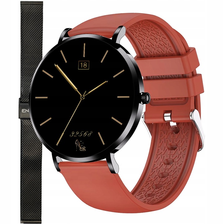 SMARTWATCH ENTER AURA - FUNKCJE ZDROWOTNE TĘTNO KALORIE KROKI ROZMOWY SMS