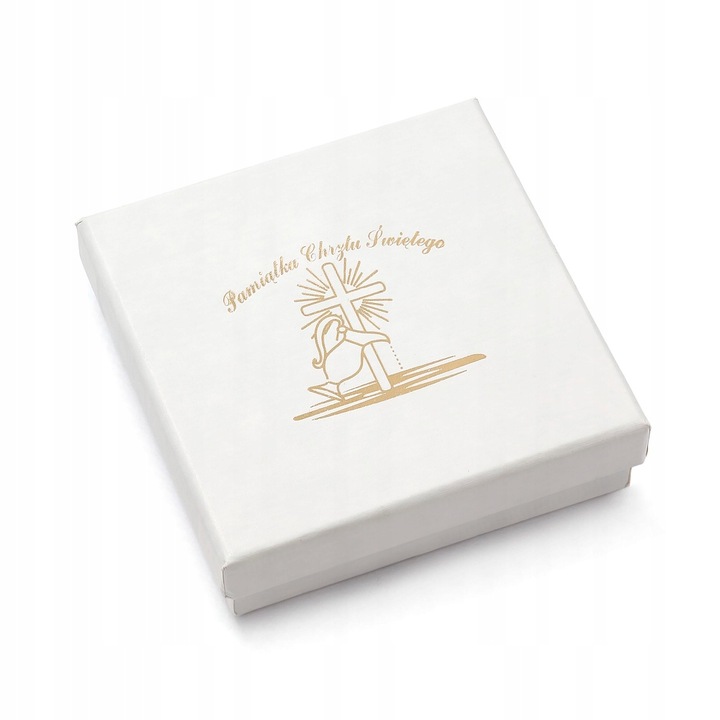 ŁAŃCUSZEK SREBRNY SINGAPUR 925 MEDALIK D356 CHRZEST 45CM