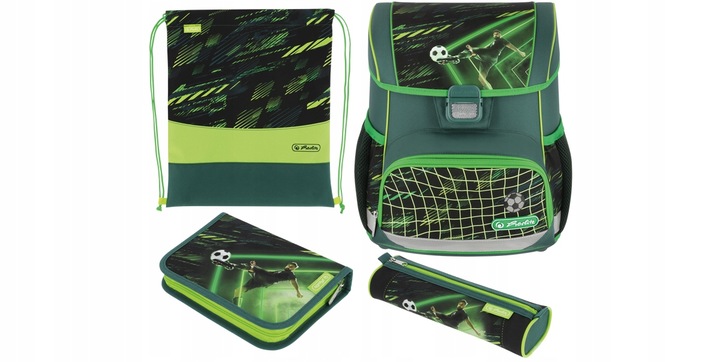 TORNISTER SZKOLNY HERLITZ LOOP PLUS PIŁKA NOŻNA ZESTAW KLASA 1-3