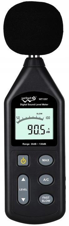 DECYBELOMIERZ SONOMETR MIERNIK NATĘŻENIA POZIOMU DŹWIĘKU, HAŁASU, GŁOŚNOŚCI