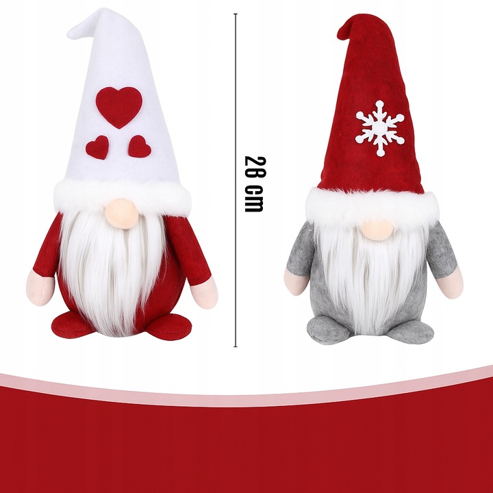 SKRZATY POD CHOINKĘ ŚWIĄTECZNE KRASNALE GNOMY OZDOBA NA ŚWIĘTA 2SZT KOMPLET