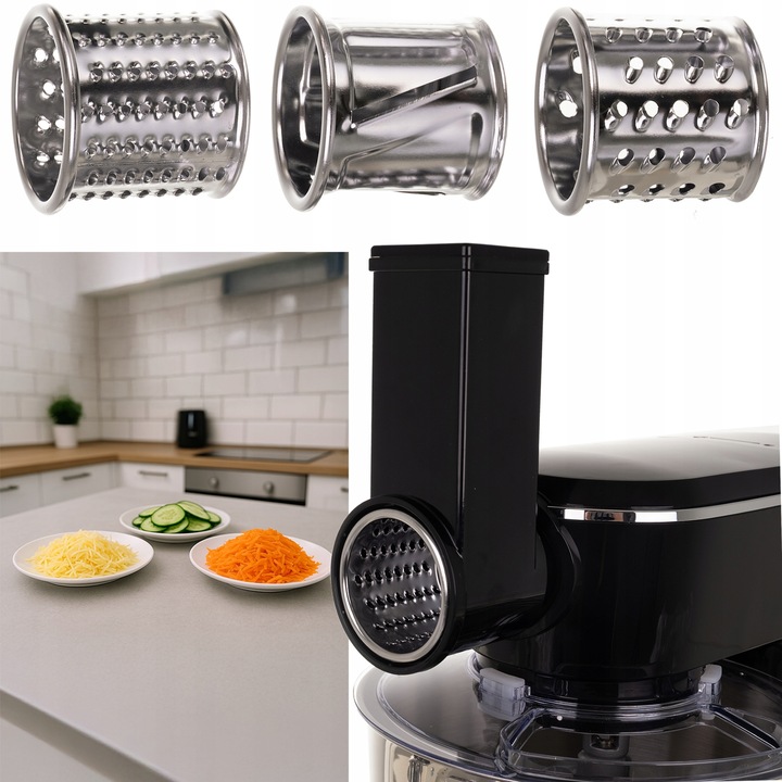 Robot Planetarny Kuchenny z Podgrzewaną Misą 6,2l Wielofunkcyjny Blender