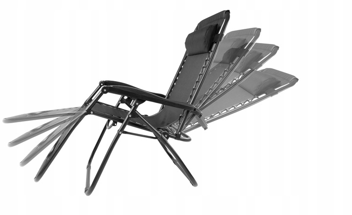 LEŻAK PLAŻOWY FOTEL OGRODOWY ZERO GRAVITY SKŁADANY KRZESŁO 2W1 PROGARDEN