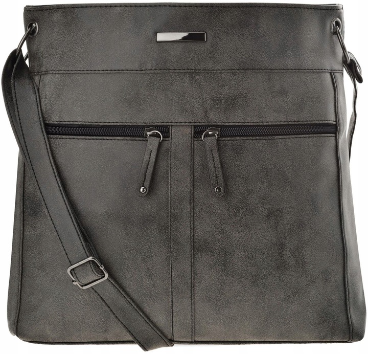 Pojemna TOREBKA DAMSKA NA RAMIĘ Duża LISTONOSZKA Skórzana TORBA