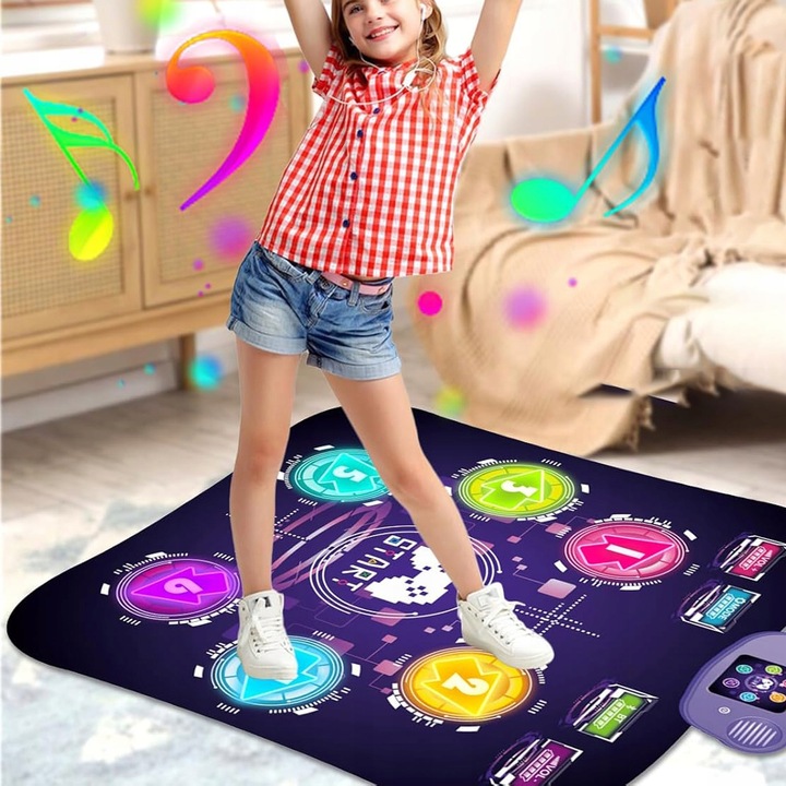 MATA LED DO TAŃCZENIA MUZYCZNA GRA DZIECI INTERAKTYWNA Z BLUETOOTH 5 TRYBÓW