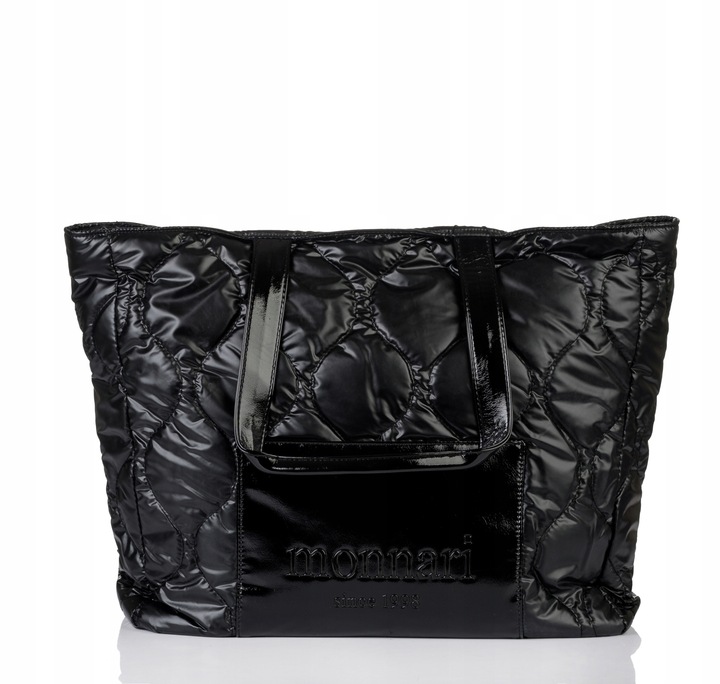 TOREBKA Damska MONNARI Duża Torba SHOPPER BAG Pojemna LOGO Premium Pikowana