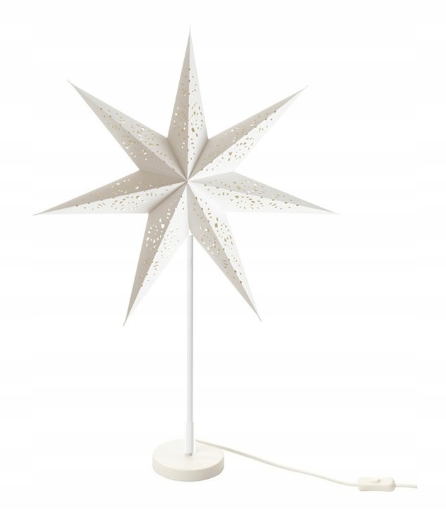 IKEA STRALA lampa stołowa gwiazda Boże Narodzenie koronka