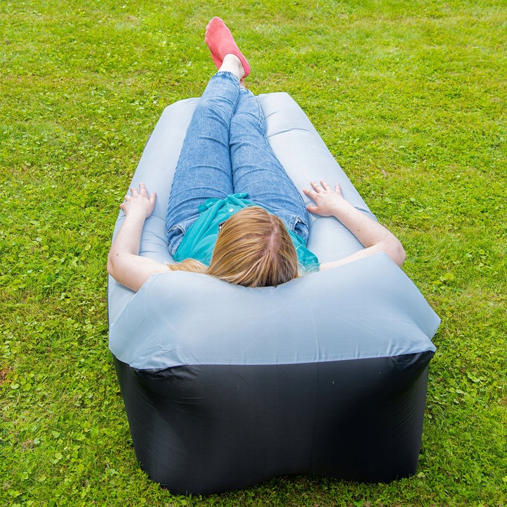 LAZY BAG Air Sofa DMUCHANA Leżak Materac Fotel Na Plażę Z ZAGŁÓWKIEM