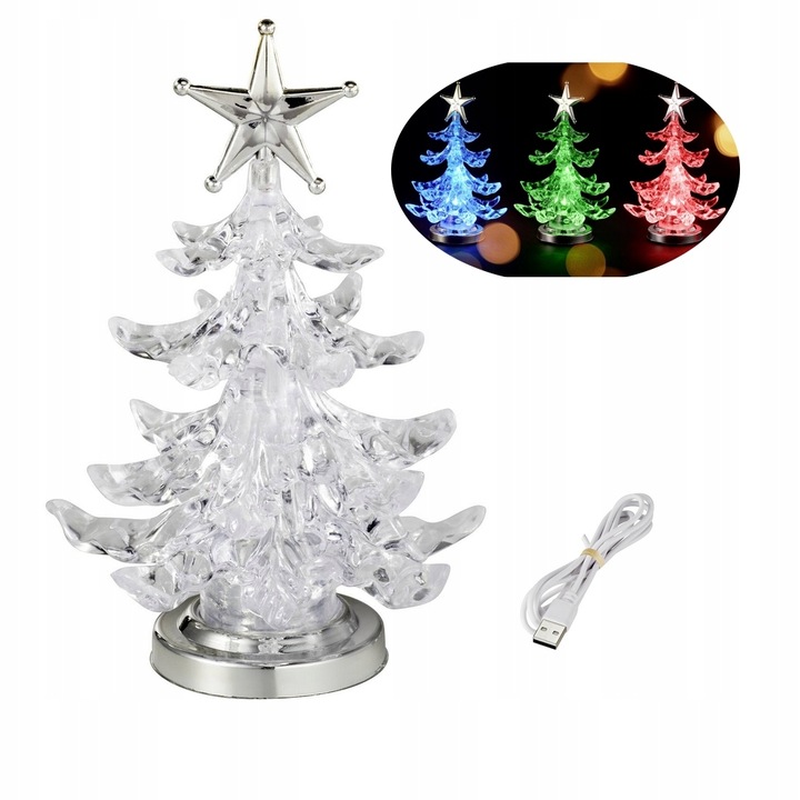 Choinka USB na biurko RGB DEKORACJA Ozdoby świąteczne figurka LED