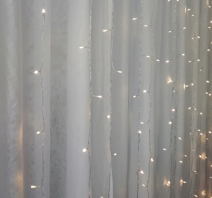 Kurtyna świetlna LED 1,5x2,5 ciepła biel nietypowa