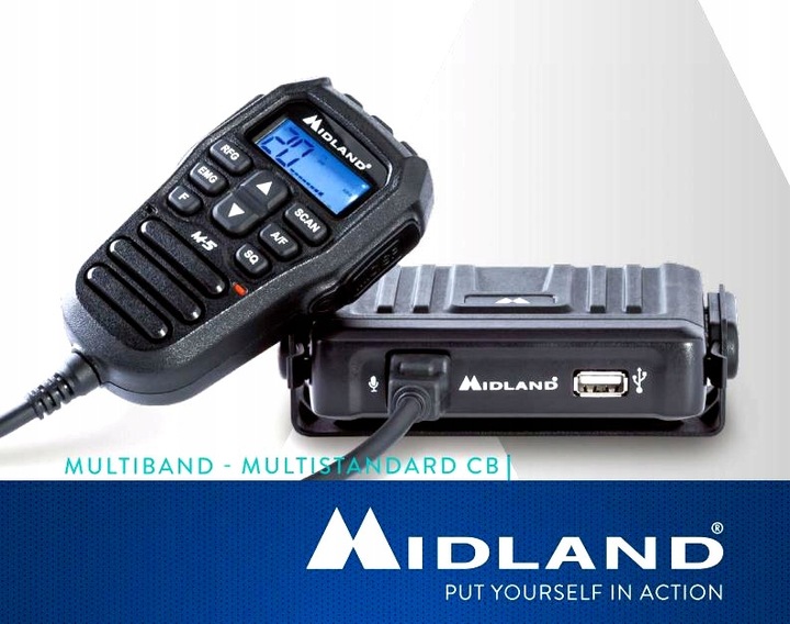 Midland M5 dyskretne CB radio obsługa w mikrofonie
