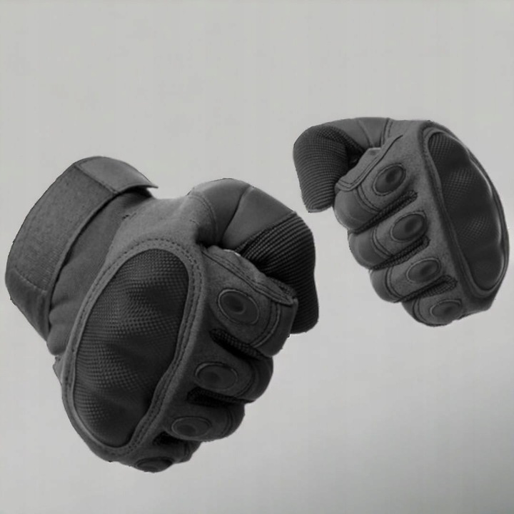 Rękawice Motocyklowe Nylon Czarne Mocne Dotykowe - XL