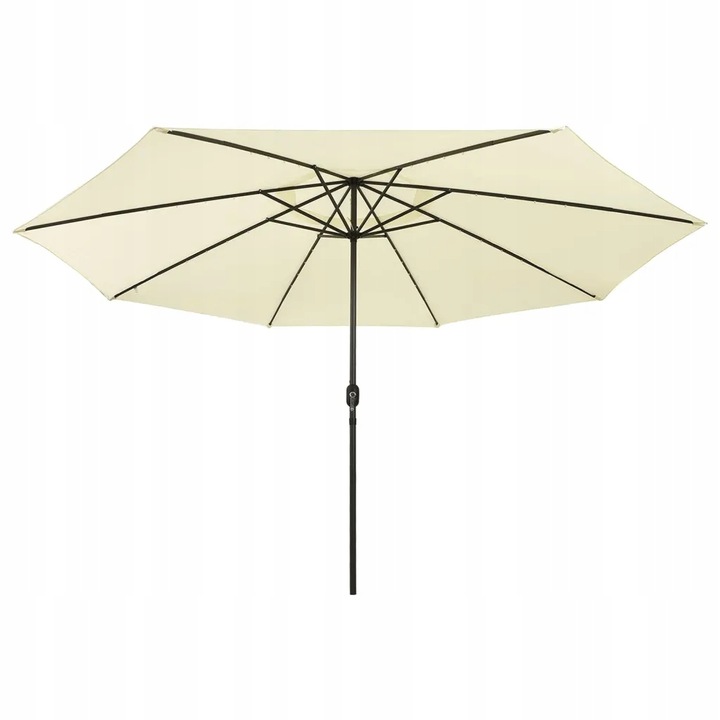Parasol ogrodowy z LED, 400 cm, piaskowy