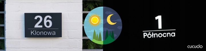 Podświetlany numer domu tabliczka tablica adresowa adres KML LED 30x20