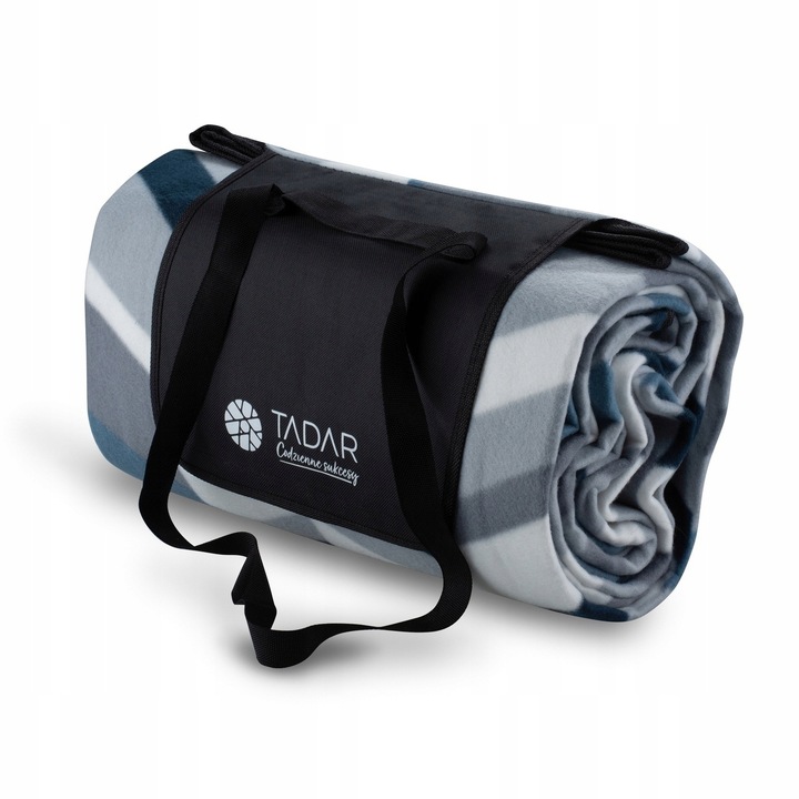 MATA plażowa KOC PIKNIKOWY z izolacją GEOMETRYCZNY DUŻA Tadar 200 x 200cm