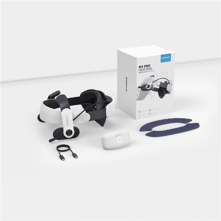 Pasek BOBOVR M3 PRO z pojemnym akumulatorem do gogli Meta Quest 3 VR