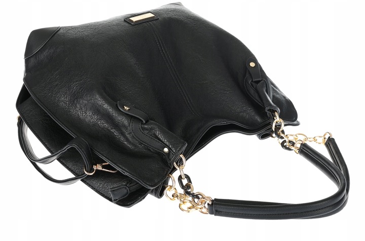 Torebka Damska Worek shopper włoska marka CHARRO A4 pojemna CH7720 Czarna