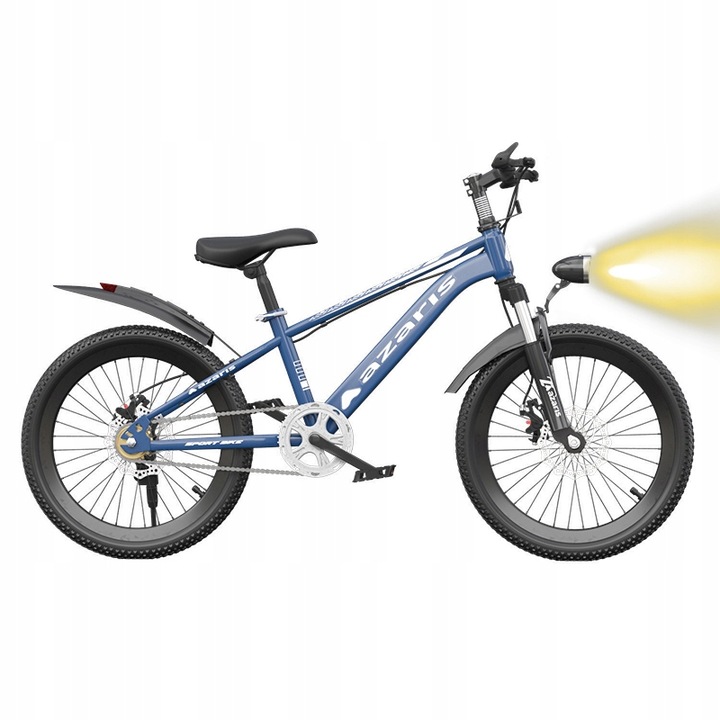 ROWER DZIECIĘCY ROWEREK 20 CALI TARCZE KOŁA BOCZNE AMORTYZATOR PRZERZUTKI