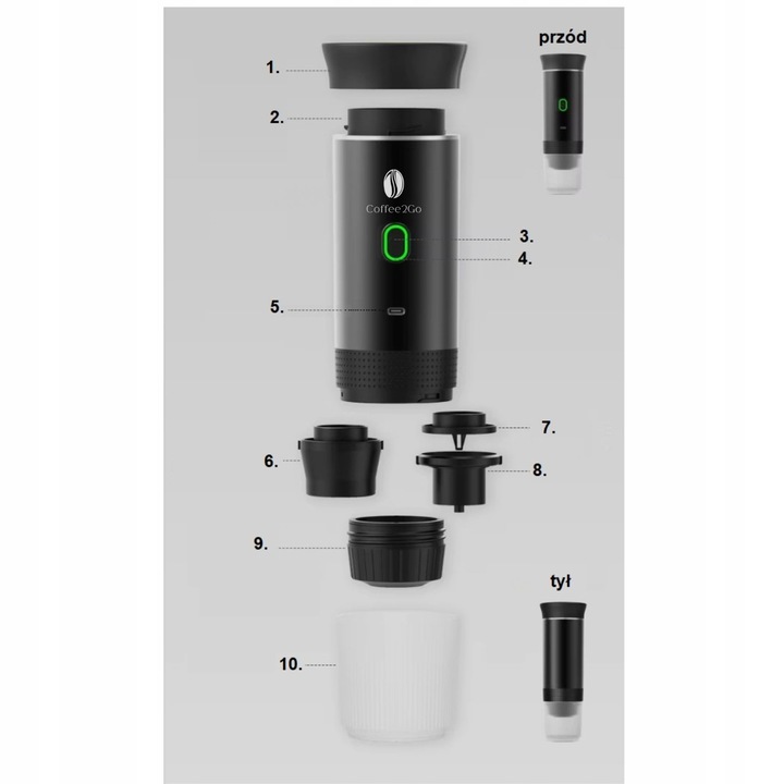 Przenośny Ekspres do Kawy Mielonej Kapsułek New Line Edition 2025 Zielony
