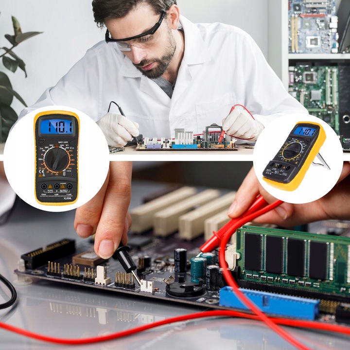 Lutownica ZESTAW NARZĘDZI DO LUTOWANIA 40 ELEMENTÓW MULTIMETR 6 GROTÓW CYNA