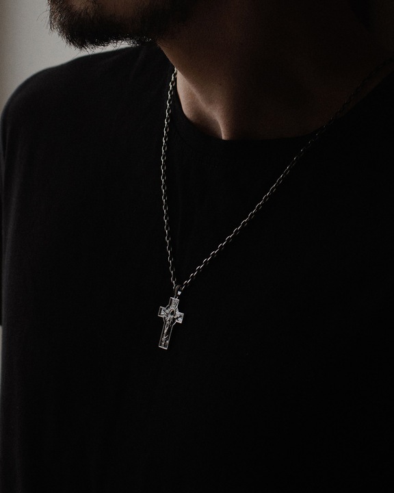 Srebrny krzyż RESURRECTION of JESUS CHRIST