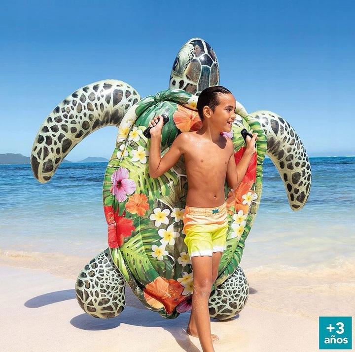 Dmuchany Materac Żółw Morski do Basenu na Plażę nad Wodę 191 x 170 cm INTEX