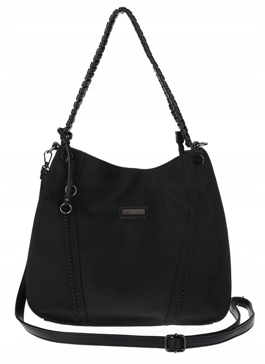 Torebka Damska Shopperka Worek Pojemna Modna Duża Torba CH7716 Czarna