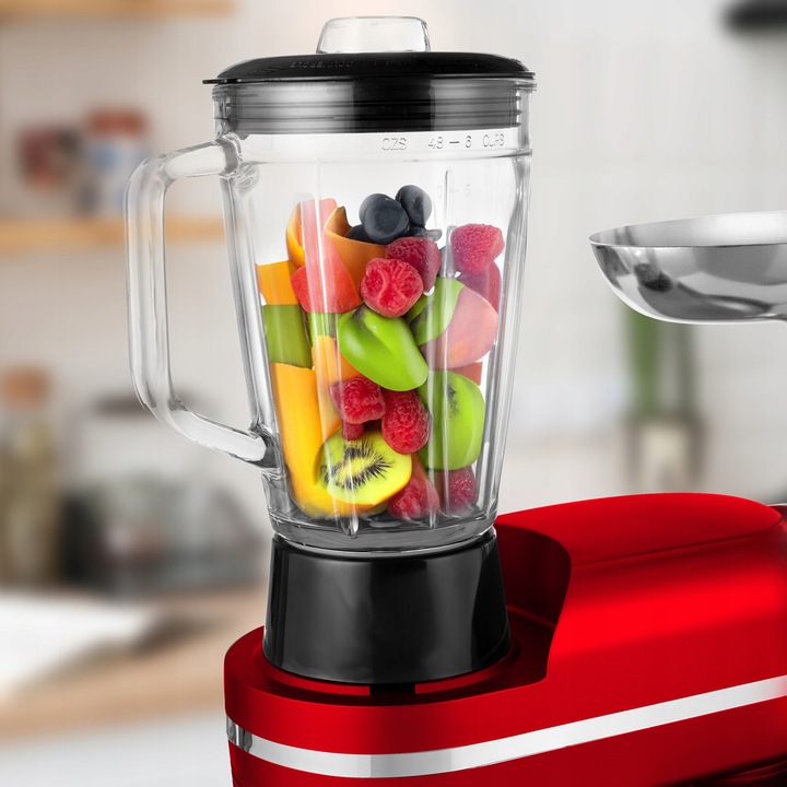 ROBOT KUCHENNY PLANETARNY MIKSER Z MISĄ BLENDER SZKLANY MASZYNKA DO MIĘSA